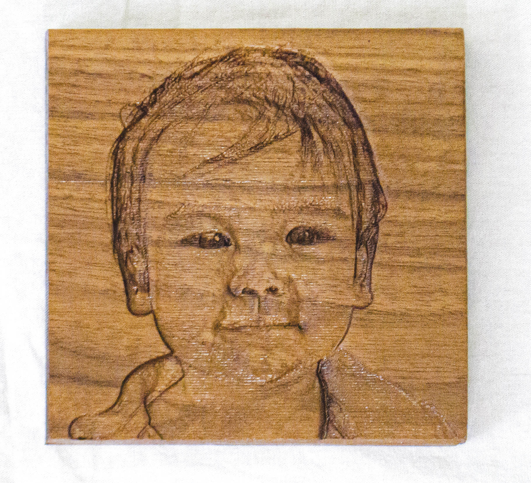 Image of wooden portrait - 6"x6"